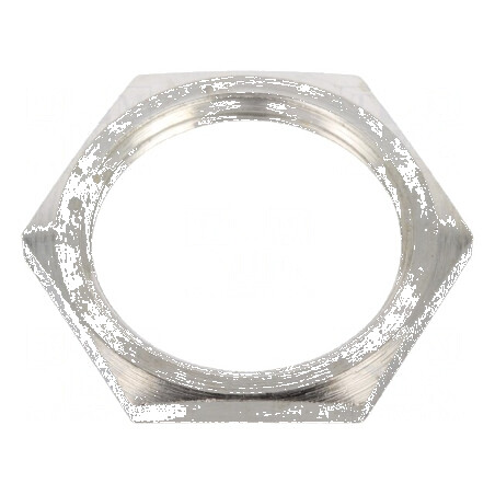 Piuliță M25 din alamă nichelată, 30mm, filet metric cu pas de 1,5 | Electronic-mag.ro | Componente Electronice