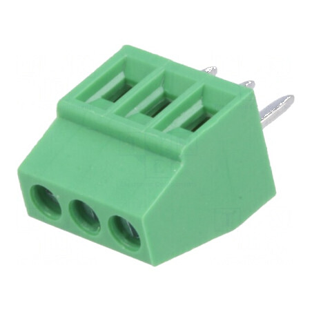 Regletă de conexiuni pentru PCB 90° - 3 piste, 2,54 mm, 1 mm² | Electronic-mag.ro | Componente Electronice