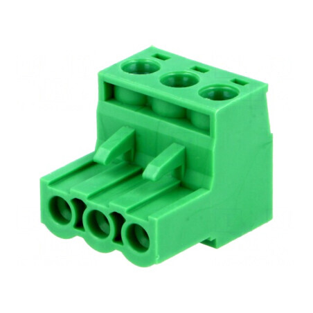 Regletă de Conexiuni Deconectabilă 5mm cu 3 Piste Drept Mufă | Electronic-mag.ro | Componente Electronice