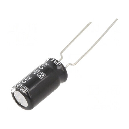 Condensator Electrolitic THT 220uF 35VDC Ø8x15mm cu Raster de 5mm | Electronic-mag.ro | Componente Electronice