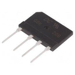 Punte Redresoare Monofazată Urmax 100V, Curent Fază: 20A, Curent Maxim: 250A, Tip Plată | Electronic-mag.ro | Componente Electronice