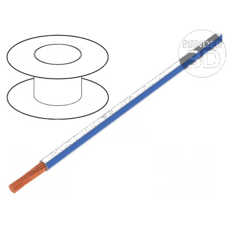 Cablu H05V2-K 0,5mm² 22AWG Litat PVC Alb-Albastru Clasa 5 pentru Instalatii Electrice | Electronic-mag.ro | Componente Electronice