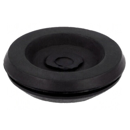 Manşon cu cap adâncit pentru orificiu de montaj 20,2mm, Øorificiu 13,5mm, culoare neagră | Electronic-mag.ro | Componente Electronice