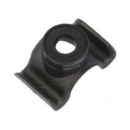 Bază clips poliamidă neagră pentru montaj Øorif. 4,8mm, dimensiuni 12,7mm x 14mm | Electronic-mag.ro | Componente Electronice