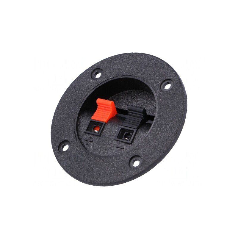 Conector pentru Difuzoare cu Terminal și Buton, Diametru 75mm | Electronic-mag.ro | Componente Electronice Conector pentru Difuzoare cu Terminal și Buton, Diametru 75mm | Electronic-mag.ro | Componente Electronice