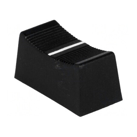 Buton rotativ glisor negru 23x11x11mm, lățime glisor 3/4mm - Accesoriu pentru controlul echipamentelor electrice | Electronic-mag.ro | Componente Electronice