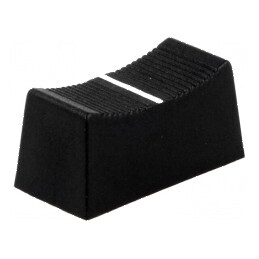 Buton Rotativ Glisor Negru 23x11x11mm cu Lățime Glisor 6,3mm | Electronic-mag.ro | Componente Electronice