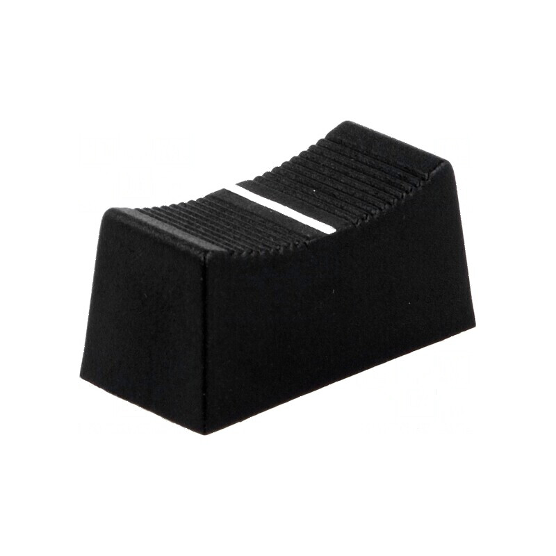 Buton Rotativ Glisor Negru 23x11x11mm cu Lățime Glisor 6,3mm | Electronic-mag.ro | Componente Electronice