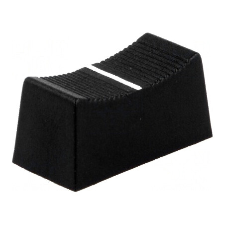 Buton Rotativ Glisor Negru 23x11x11mm cu Lățime Glisor 6,3mm | Electronic-mag.ro | Componente Electronice