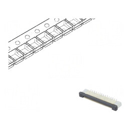 Conector FFC/FPC Vertical ZIF 30 PIN SMT 500mA Cositorit - Componentă Electronică | Electronic-mag.ro | Componente Electronice