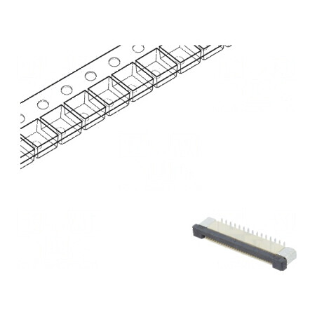 Conector FFC/FPC Vertical ZIF 30 PIN SMT 500mA Cositorit - Componentă Electronică | Electronic-mag.ro | Componente Electronice