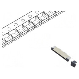 Conector FFC/FPC Vertical ZIF SMT 30 PIN 500mA Cositorit pentru Circuit Integrat | Electronic-mag.ro | Componente Electronice