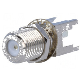 Conector F Soclu Mamă Drept THT pentru Montare pe Panou - Componente Electronice Profesionale | Electronic-mag.ro | Componente Electronice