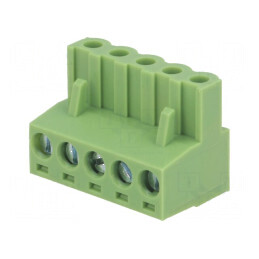 Regletă de conexiuni deconectabilă 5,08mm cu 5 piste și mufă dreptă | Electronic-mag.ro | Componente Electronice