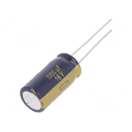 Condensator Electrolitic Low ESR THT 1000µF 16VDC Ø10x20mm pentru Circuit Electric | Electronic-mag.ro | Componente Electronice