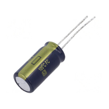 Condensator Electrolitic Low ESR THT 470uF 35VDC Ø10x20mm pentru Aplicatii Electronice | Electronic-mag.ro | Componente Electronice