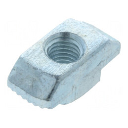 Piuliță din oțel zincat pentru profil, lățime cant 8mm, filet M5 | Electronic-mag.ro | Componente Electronice