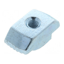 Piuliță din oțel zincat pentru profile, lățime cant 10mm, filet M4, tip T | Electronic-mag.ro | Componente Electronice
