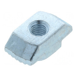 Piuliță din oțel zincat T pentru profil, lățime cant 10mm, filet M5 | Electronic-mag.ro | Componente Electronice
