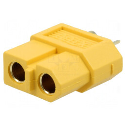 Conector DC XT60 mamă pentru alimentare cu 2 pini, cablu lipire | Electronic-mag.ro | Componente Electronice