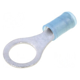Vârf inelar M8 cu diametru 8,3mm, pentru cablu izolat 1,25-2mm², crimpat | Electronic-mag.ro | Componente Electronice