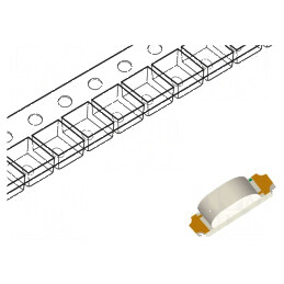 LED SMD Albastru 90-260mcd, Dimensiuni 3,2x1,5x1mm, Unghi de Divergență 140°, Curent 20mA, Putere 70mW, Model 598 | Electronic-mag.ro | Componente Electronice