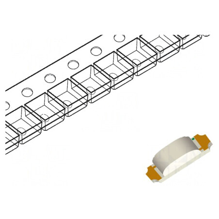 LED SMD Albastru 90-260mcd, Dimensiuni 3,2x1,5x1mm, Unghi de Divergență 140°, Curent 20mA, Putere 70mW, Model 598 | Electronic-mag.ro | Componente Electronice