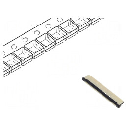 Conector FFC/FPC Orizontal 50 PIN Contacte Inferioare ZIF - Componentă Electronică Profesională | Electronic-mag.ro | Componente Electronice