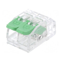 Borne cu arc pentru eliberare rapidă, 0,2÷4mm², 24AWG÷12AWG, 300V | Electronic-mag.ro | Componente Electronice