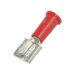 Terminal plat 6,4mm 0,8mm mamă crimpat pe cablu, izolată, pentru conexiuni electrice profesionale | Electronic-mag.ro | Componente Electronice