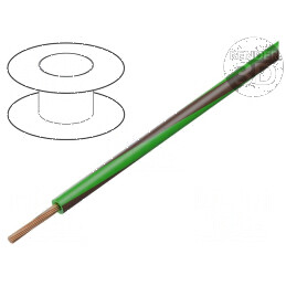 Cablu electric H05V-K, Cu 0,5mm², PVC verde-maro, 300V/500V - LgY | Electronic-mag.ro | Componente Electronice