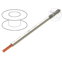 Cablu electric H05V-K, LgY, cupru 0,5mm², PVC bej-alb, 300V/500V, 100m | Electronic-mag.ro | Componente Electronice