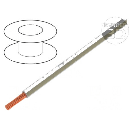 Cablu electric H05V-K, LgY, cupru 0,5mm², PVC bej-alb, 300V/500V, 100m | Electronic-mag.ro | Componente Electronice