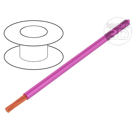 Cablu electric H05V-K, 0,5mm², litat cu PVC roz, 300V/500V, 100m | Electronic-mag.ro | Componente Electronice