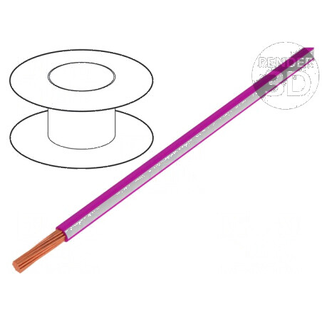 Cablu H05V-K LgY Litat Cu 0,5mm² PVC Roz-Alb 300V/500V - 100m | Electronic-mag.ro | Componente Electronice