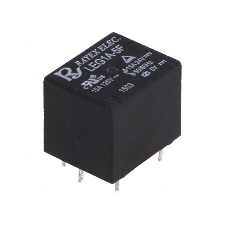 Releu Electromagnetic SPST-NO cu Bobină de 5VDC și Contacte Maxime de 15A | Electronic-mag.ro | Componente Electronice