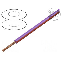 Cablu H05V-K LgY 0,5mm² PVC Violet-Roșu 300V/500V - Conductor Litat | Electronic-mag.ro | Componente Electronice