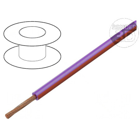 Cablu H05V-K LgY 0,5mm² PVC Violet-Roșu 300V/500V - Conductor Litat | Electronic-mag.ro | Componente Electronice