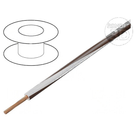 Cablu H05V-K, LgY Litat Cu 0,5mm² PVC Alb-Maro 300V/500V - 100m | Electronic-mag.ro | Componente Electronice