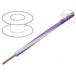 Cablu electric H05V-K LgY 0,5mm² cu izolație PVC alb-violet, 300V/500V | Electronic-mag.ro | Componente Electronice