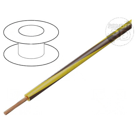 Cablu electric H05V-K LgY cu conductori din cupru 0,5mm², izolație PVC galben-maro, 300V/500V | Electronic-mag.ro | Componente Electronice