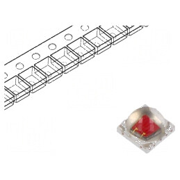 LED Crimson 120° 350mA 650-670nm Pmax 3W 3535 SMD | Electronic-mag.ro | Componente Electronice