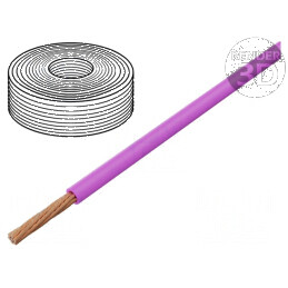 Cablu LifY 1x0,25mm² litat cu PVC roz, 300V, rezistență la temperaturi între -15°C și 80°C | Electronic-mag.ro | Componente Electronice