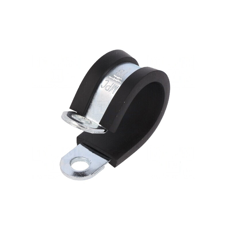 Clipsuri Øbuclă din oțel 18mm, lățime 12mm, cu protecție din EPDM | Electronic-mag.ro | Componente Electronice
