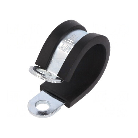 Clipsuri Øbuclă din oțel 18mm, lățime 12mm, cu protecție din EPDM | Electronic-mag.ro | Componente Electronice