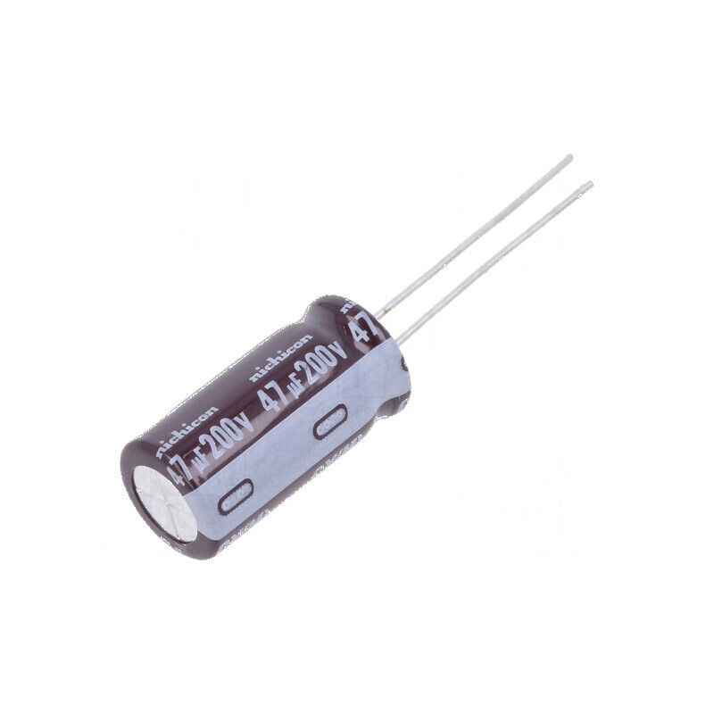 Condensator Electrolitic THT 47µF 200VDC Ø10x20mm cu Raster de 5mm | Electronic-mag.ro | Componente Electronice