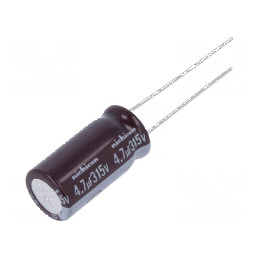 Condensator Electrolitic Low ESR THT 4,7uF 315VDC Ø10x20mm - Componentă Electronică de Înaltă Performanță | Electronic-mag.ro | Componente Electronice
