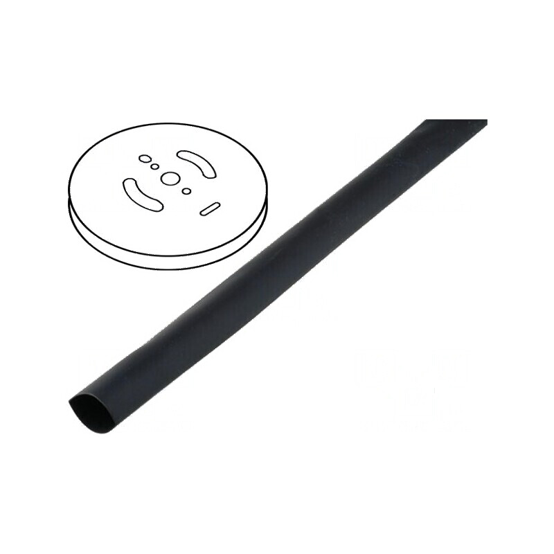 Manșon termocontractabil 2:1 11,5mm fără adeziv, negru, rolă | Electronic-mag.ro | Componente Electronice