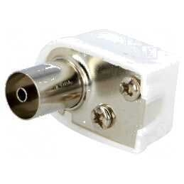 Conector Coaxial 9,5mm (IEC 169-2) Mufă Mamă Unghi 90° - Soluție Profesională de Conectare | Electronic-mag.ro | Componente Electronice