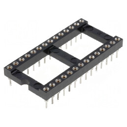 Soclu DIP28 pentru Circuite Integrate cu Raster de 2,54mm THT - Precizie Ridicată | Electronic-mag.ro | Componente Electronice